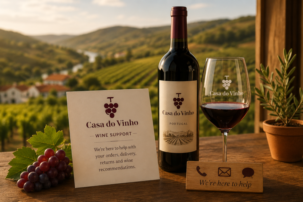 Casa do Vinho wine support and contact page